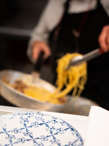 Kitchen at Al Lado Restaurant at Hotel EME Catedral Mercer
