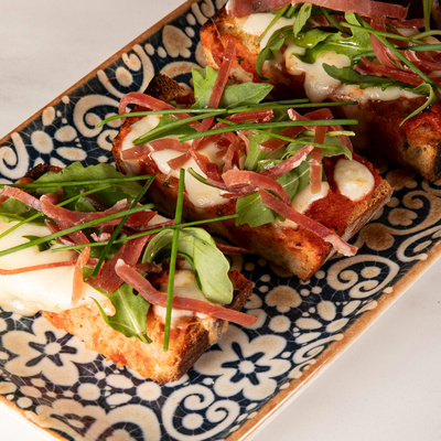 Bruschetta at Restaurant Al Lado in the Hotel EME Catedral Mercer