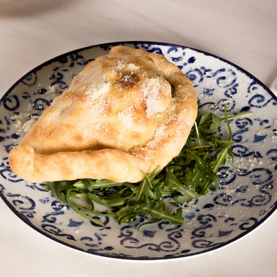 Panzerotto at Restaurant Al Lado in the Hotel EME Catedral Mercer