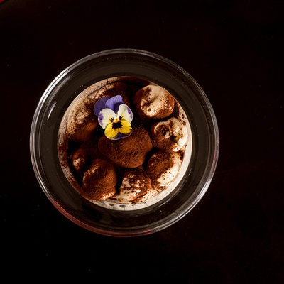 Tiramisu at Restaurant Al Lado in the Hotel EME Catedral Mercer