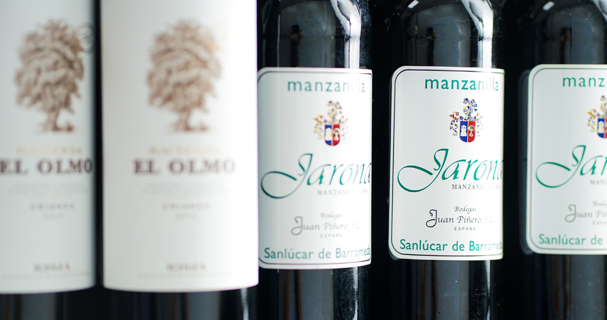 Wine bottles at Mi Arma Restaurant Seville