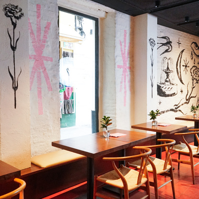 Tables of the Mi Arma Restaurant from EME Catedral Mercer Hotel