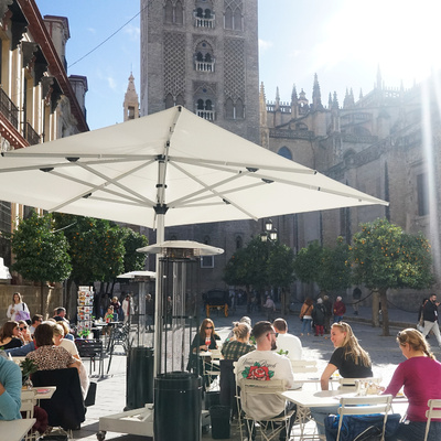 Terrace of Mi Arma Restaurant in Seville