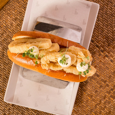 Calamari sandwich at Mi Arma Restaurant in Seville