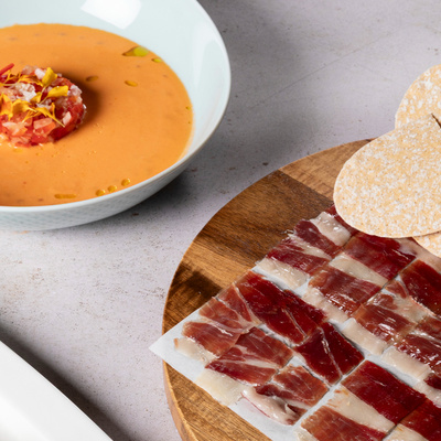 Salmorejo et jambon ibérique du Mi Arma Restaurant à Seville