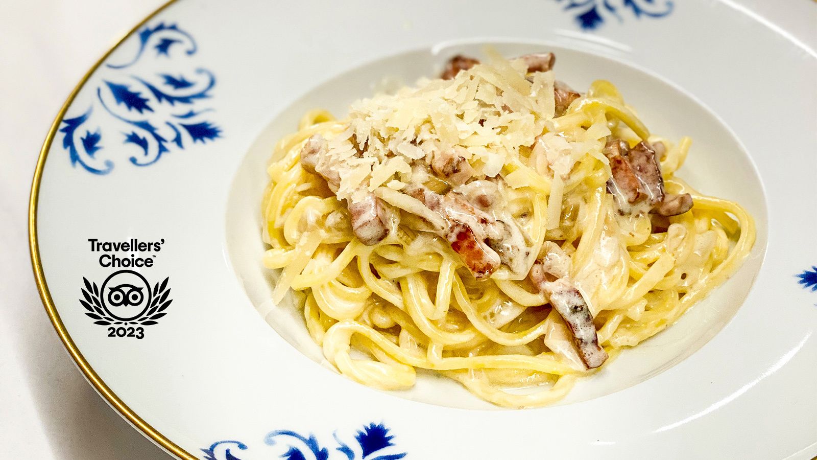 Carbonara Pasta at Al Lado Restaurant at Hotel EME Catedral Mercer