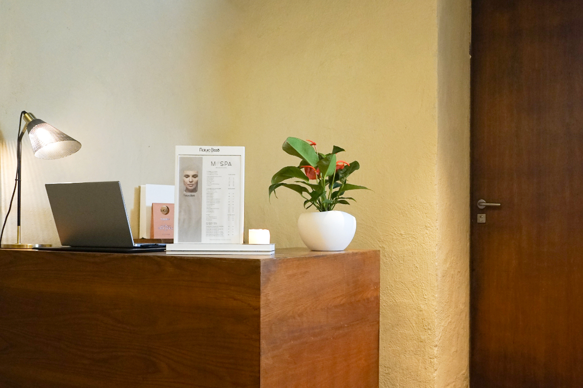 Front desk of the M SPA at the EME Catedral Mercer Hotel